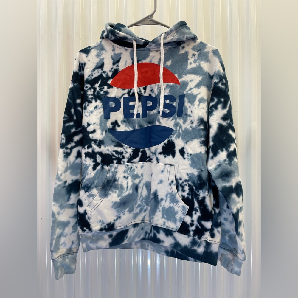 Pepsi Blue and White‎ Tie-Dye Sweater